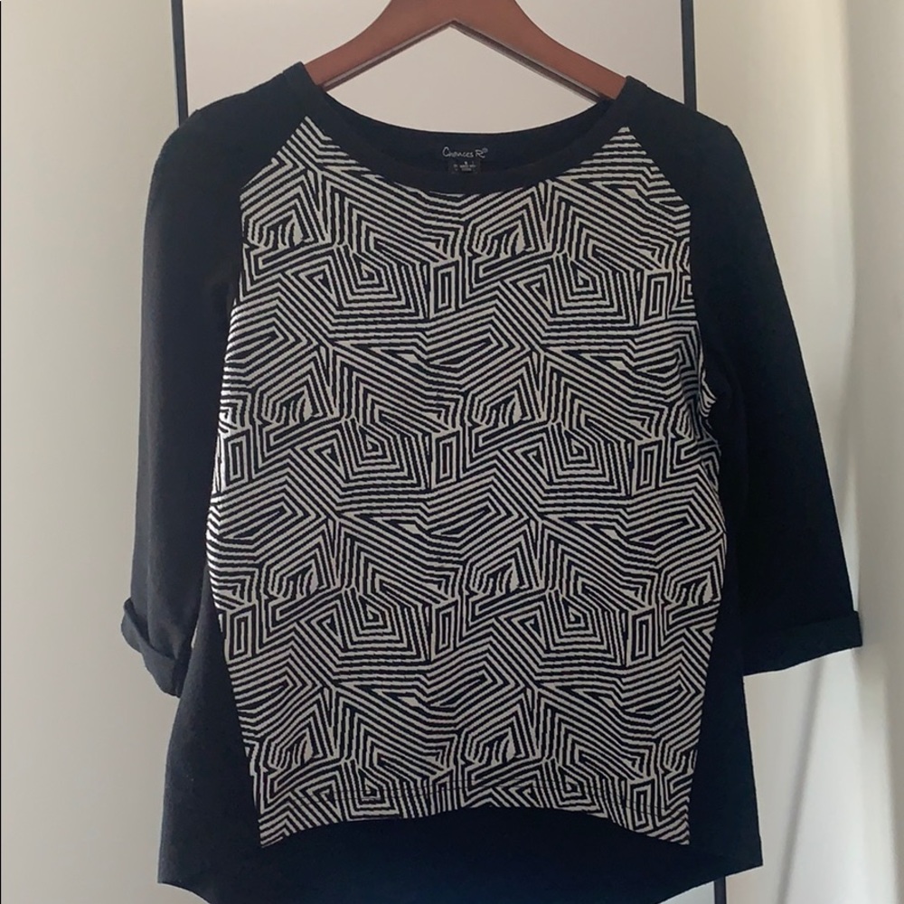Black and White Maze Sweater